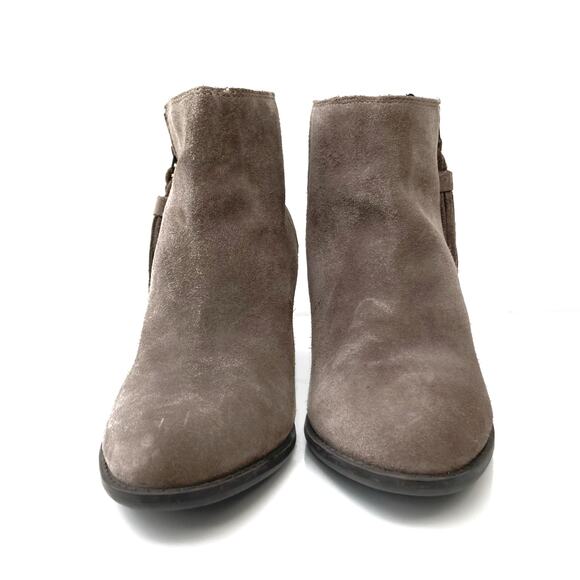 Vionic Madeline Bootie Taupe Suede Comfort Arch Support Zip Ankle Boots  Western - Picture 13 of 16